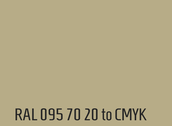 RAL 095 70 20 to CMYK