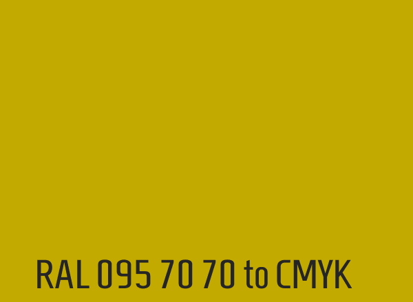 RAL 095 70 70 to CMYK