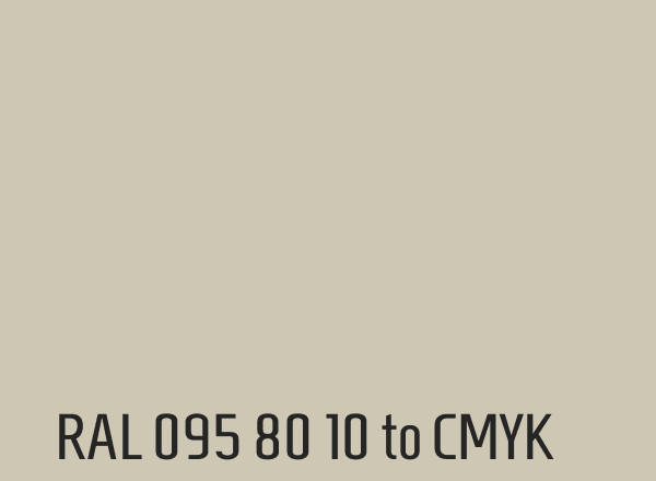 RAL 095 80 10 to CMYK