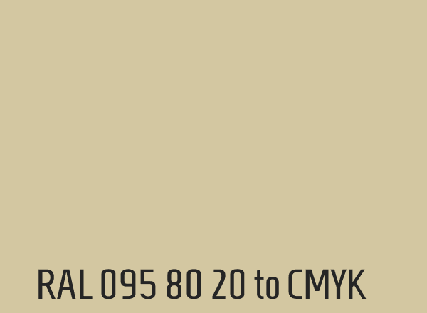 RAL 095 80 20 to CMYK
