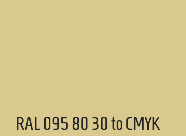 RAL 095 80 30 to CMYK