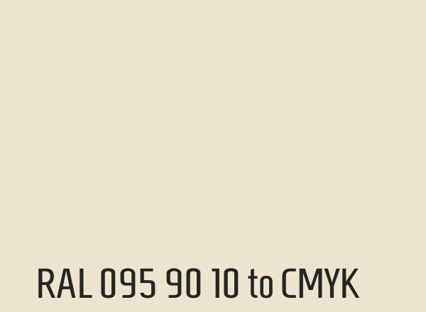 RAL 095 90 10 to CMYK
