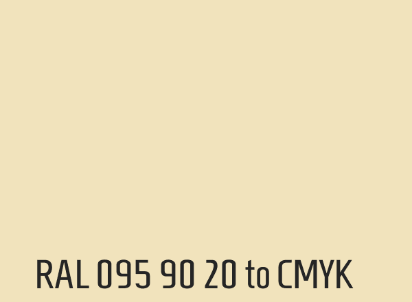 RAL 095 90 20 to CMYK