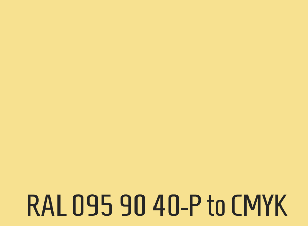 RAL 095 90 40-P to CMYK
