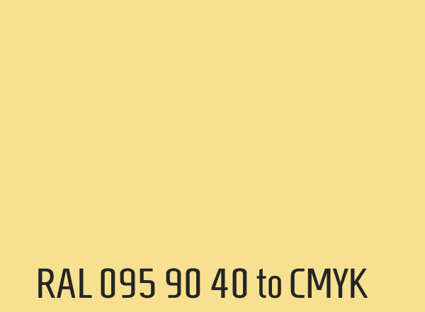 RAL 095 90 40 to CMYK