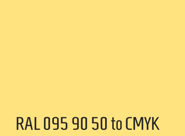 RAL 095 90 50 to CMYK