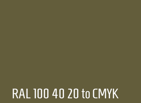 RAL 100 40 20 to CMYK