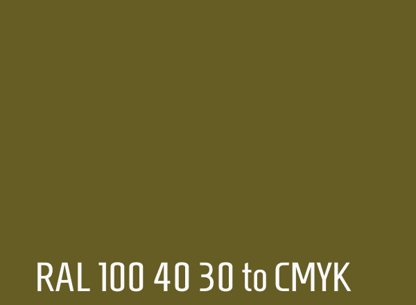 RAL 100 40 30 to CMYK