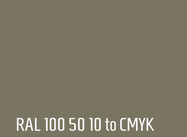 RAL 100 50 10 to CMYK