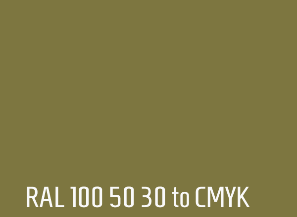 RAL 100 50 30 to CMYK