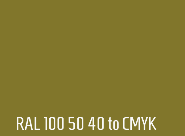 RAL 100 50 40 to CMYK