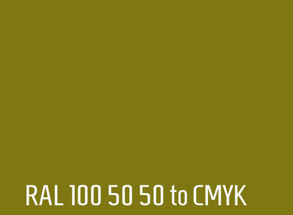 RAL 100 50 50 to CMYK