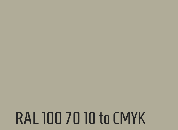 RAL 100 70 10 to CMYK