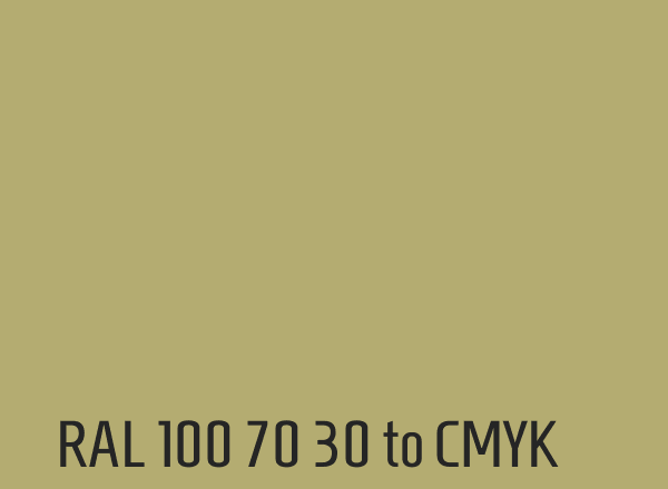 RAL 100 70 30 to CMYK