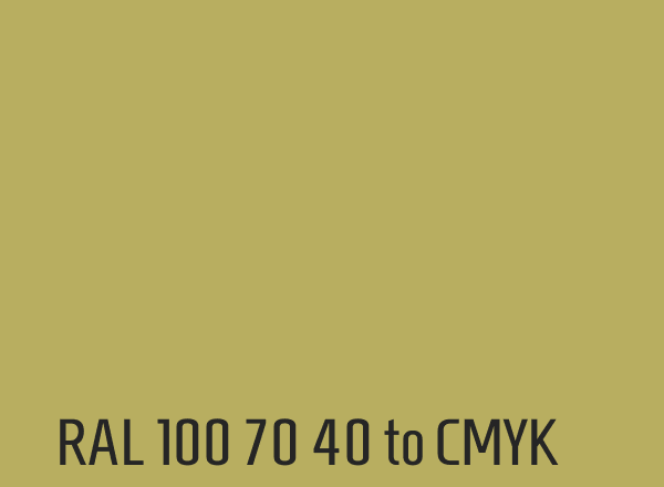 RAL 100 70 40 to CMYK