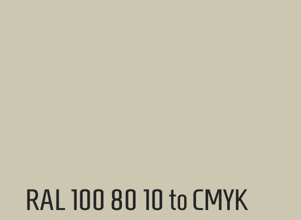 RAL 100 80 10 to CMYK