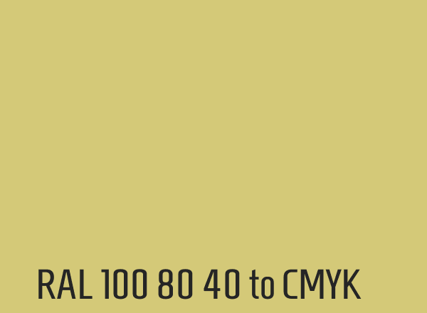RAL 100 80 40 to CMYK