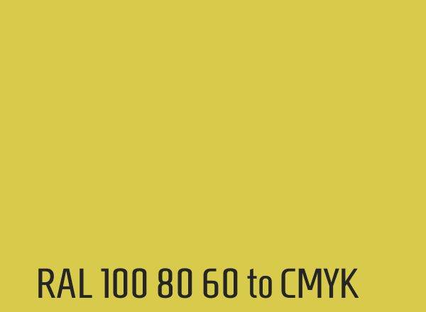 RAL 100 80 60 to CMYK