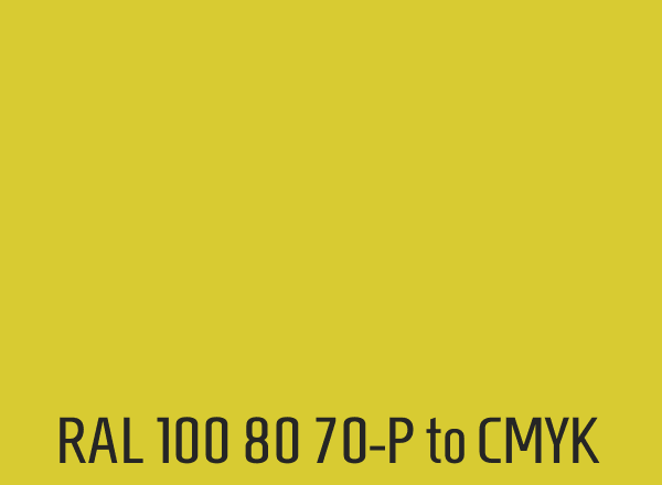RAL 100 80 70-P to CMYK