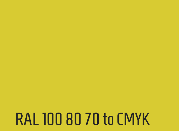 RAL 100 80 70 to CMYK