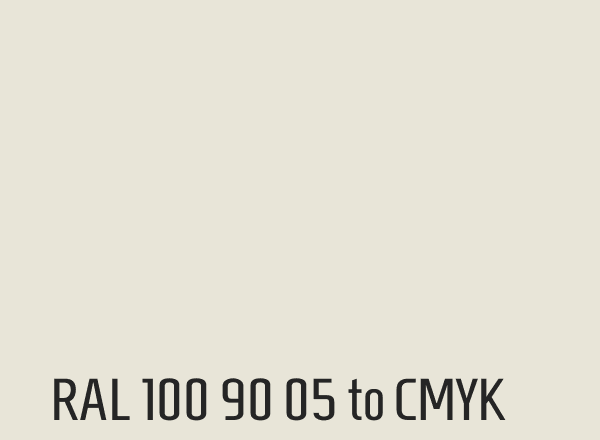 RAL 100 90 05 to CMYK