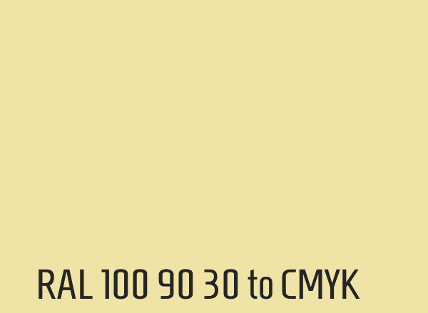 RAL 100 90 30 to CMYK