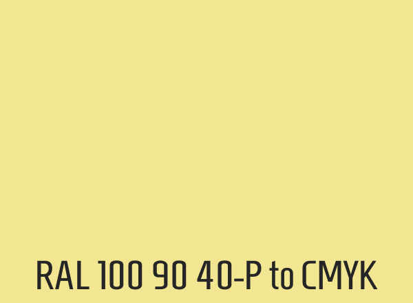 RAL 100 90 40-P to CMYK