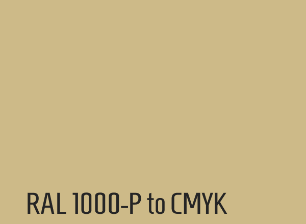 RAL 1000-P to CMYK