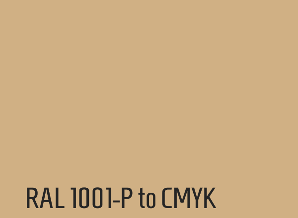 RAL 1001-P to CMYK