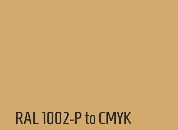 RAL 1002-P to CMYK
