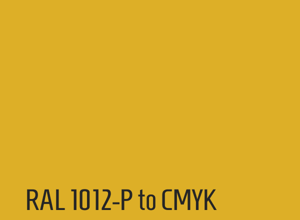 RAL 1012-P to CMYK