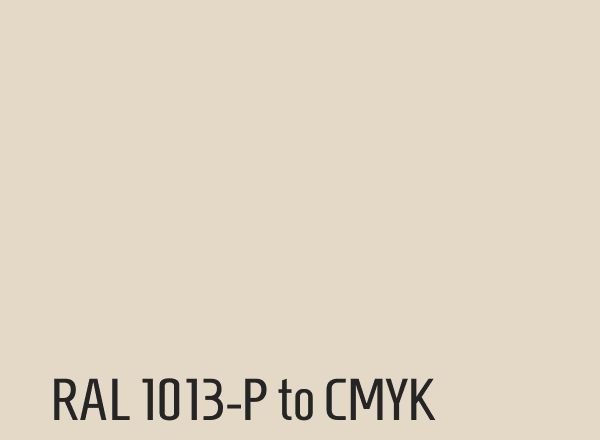 RAL 1013-P to CMYK