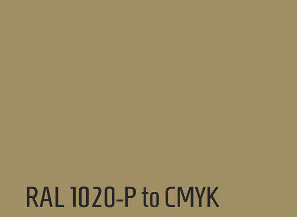 RAL 1020-P to CMYK