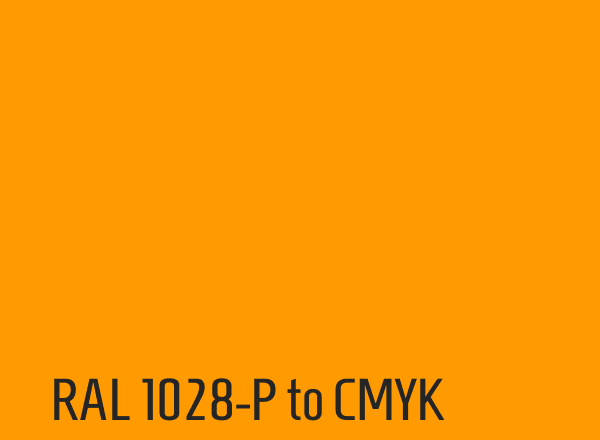 RAL 1028-P to CMYK