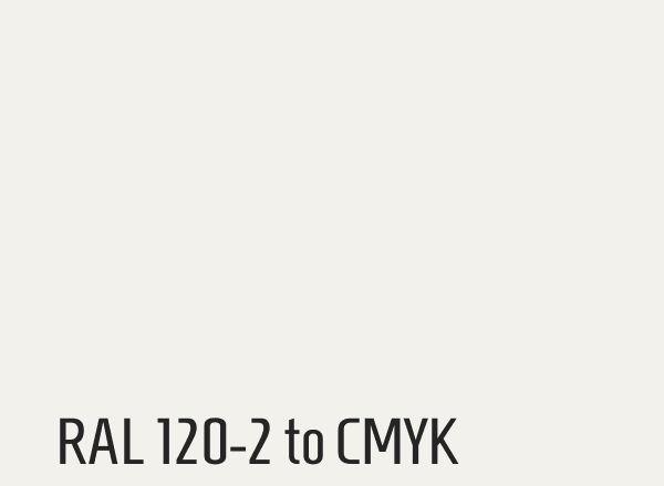 RAL 120-2 to CMYK