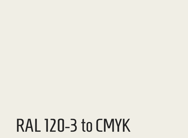 RAL 120-3 to CMYK