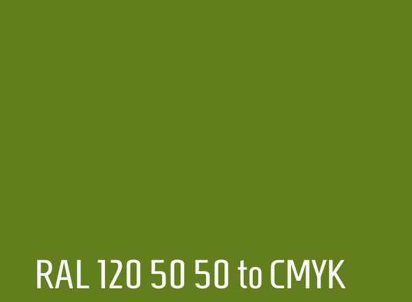 RAL 120 50 50 to CMYK