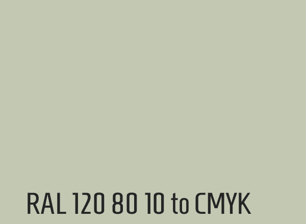 RAL 120 80 10 to CMYK