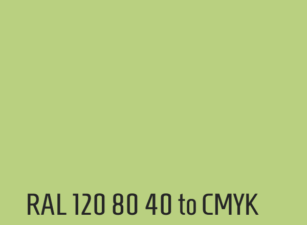 RAL 120 80 40 to CMYK