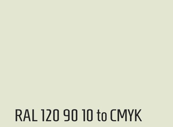 RAL 120 90 10 to CMYK