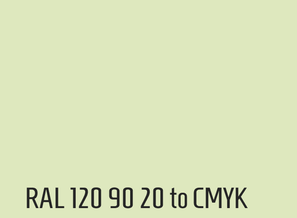 RAL 120 90 20 to CMYK