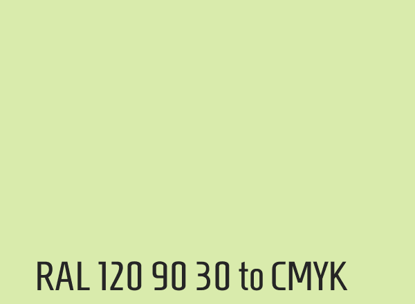 RAL 120 90 30 to CMYK