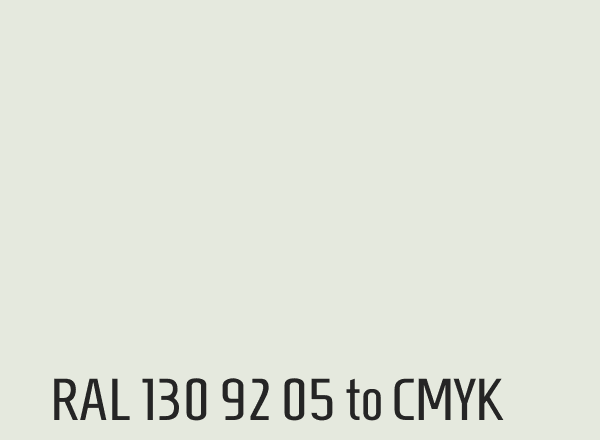 RAL 130 92 05 to CMYK