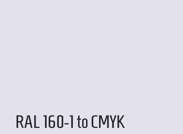 RAL 160-1 to CMYK