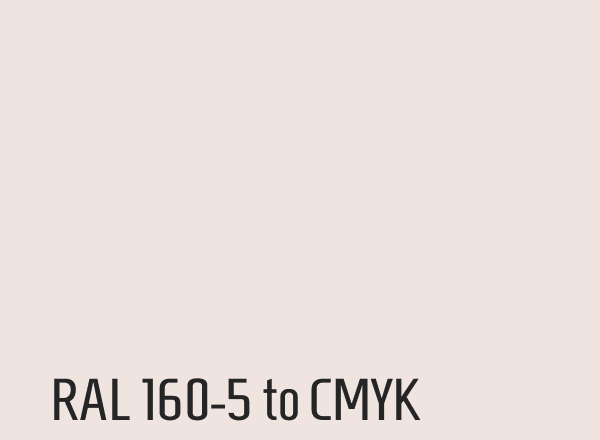 RAL 160-5 to CMYK