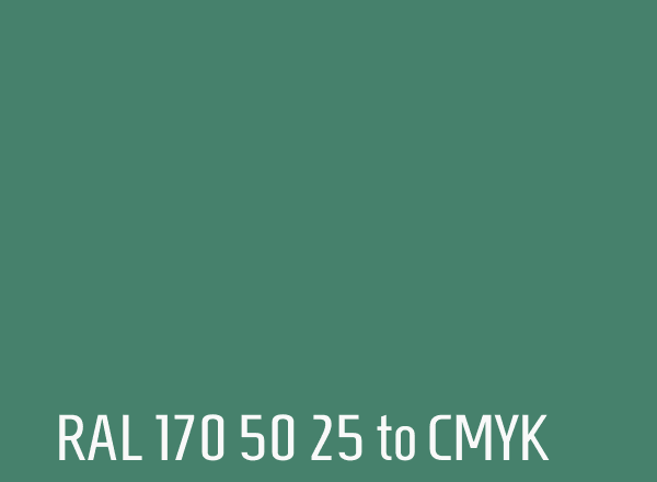 RAL 170 50 25 to CMYK