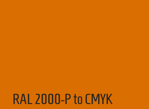 RAL 2000-P to CMYK