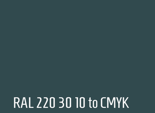 RAL 220 30 10 to CMYK