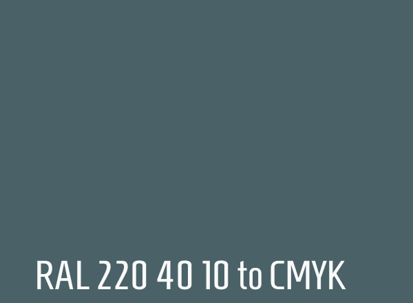 RAL 220 40 10 to CMYK