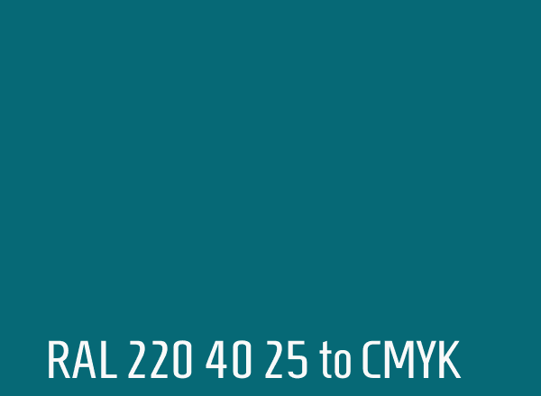 RAL 220 40 25 to CMYK